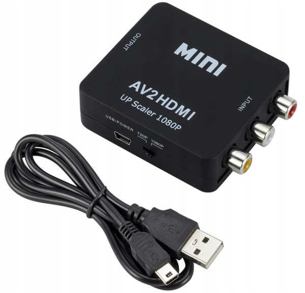 AV-sovitin RCA HDMI-muuntimeksi CINCH 1080p-kaapeli
