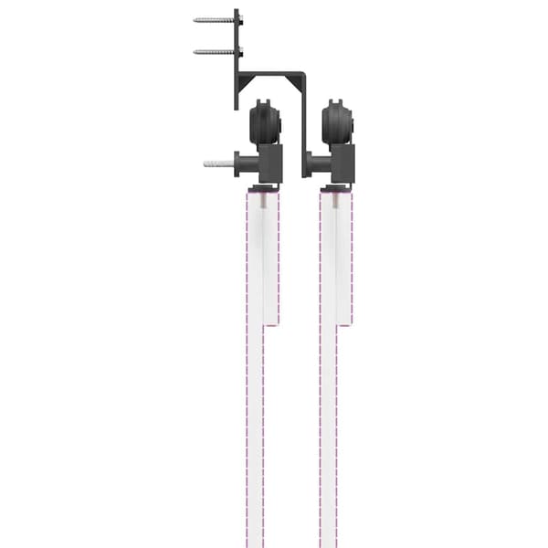 vidaXL Skjutdörrsmonteringssystem 152,5 cm stål svart