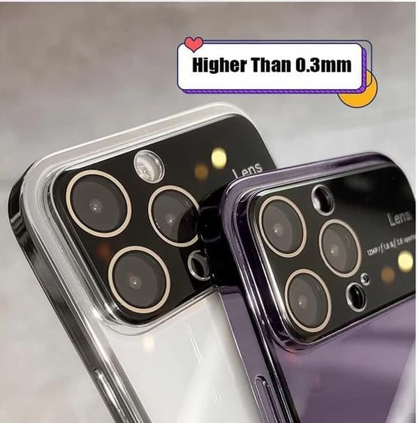 APPLE IPHONE 14 PRO SILIKONSKAL ROSA RAM KAMERA HJÄRTA