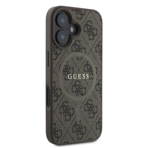 Guess 4G Ring Classic Logo MagSafe - iPhone 16 cover (brun)