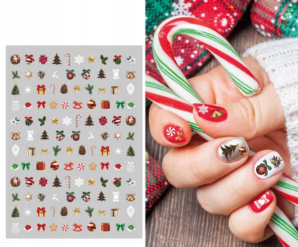 Dekorative NEGLESTICKERE Julemix
