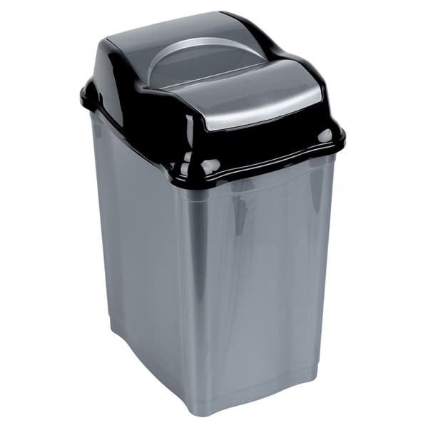 Grå plast skraldespand 28 liter