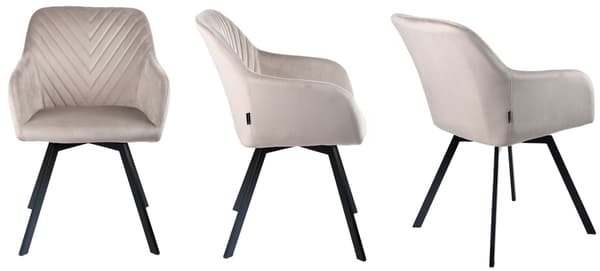 PANKO 2 klädd snurrstol, beige sammet