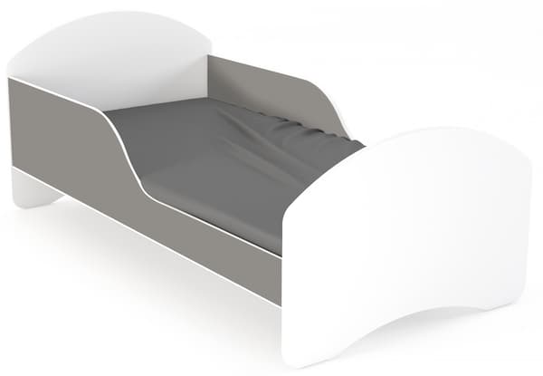 LEO2 barnsäng 160x70 vit och grå