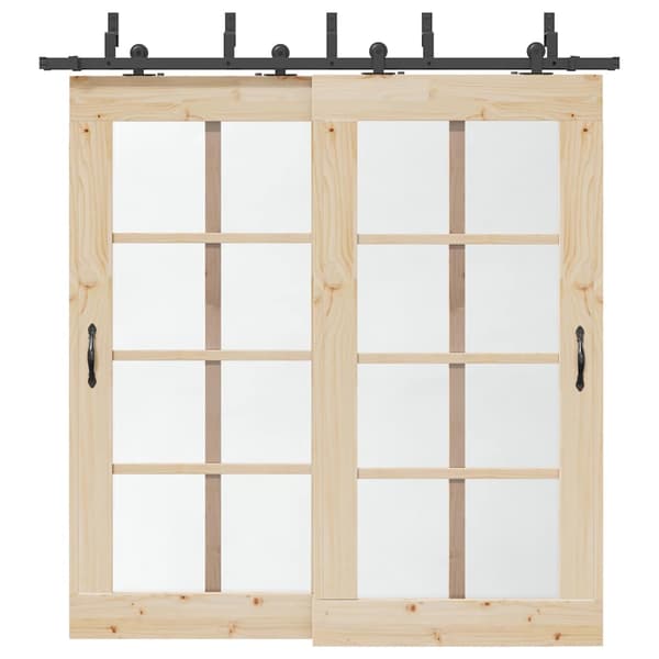 vidaXL Skjutdörrsinstallationssystem 213,5 cm stål svart