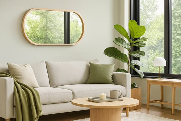 Badrumsspegel LEJA oval tall 100x38 stilren