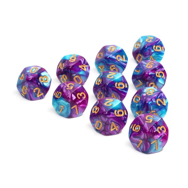 Gummiberry RPG Dice Tiosidig D10 Dice 0-9