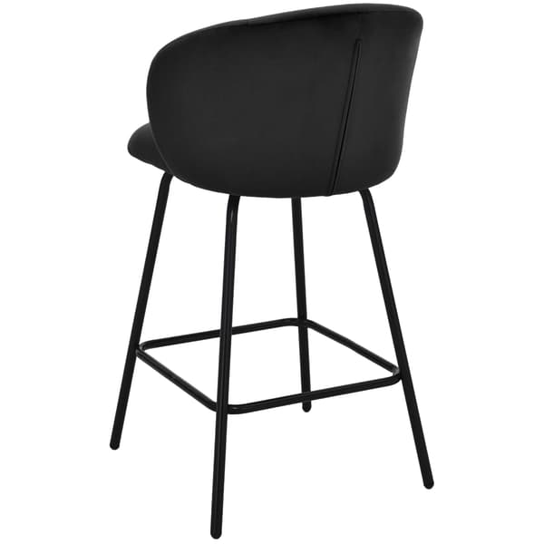 NEMI barstol i sammet svart, 65 cm