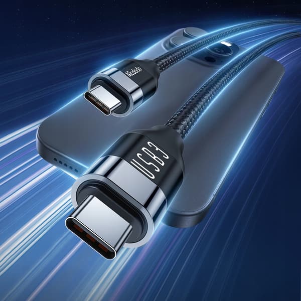 MCDODO USB-C-KABEL SNABBLADDNING FÖR MACBOOK USB TYP C 10 GBPS 100 W 4K 1 M