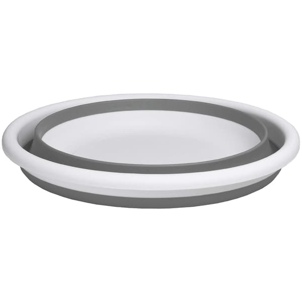Pyöreä kulho 37 cm valkoinen ja harmaa ELBA COMPACT 9 litraa