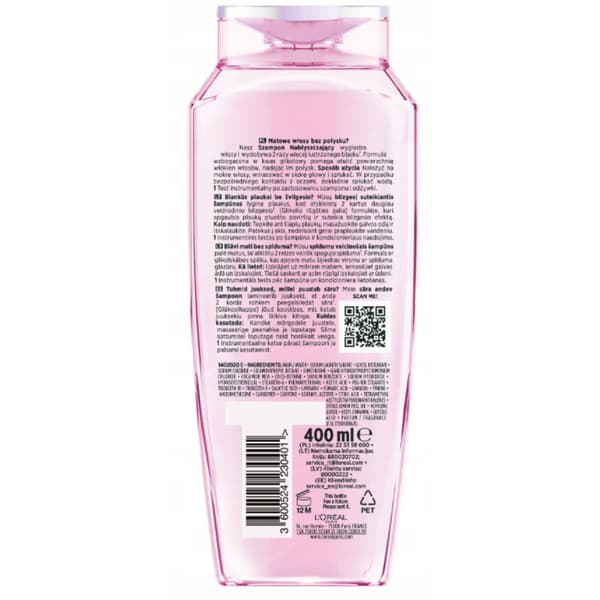 L'Oréal Elseve Glycolic Gloss Schampo för matt hår 400ml