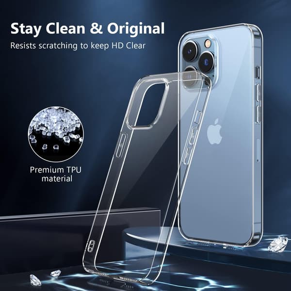 APPLE IPHONE 13 PRO MAX -SILIKONISUOJA + 3 KARKAISTU LASISUOJA A2484
