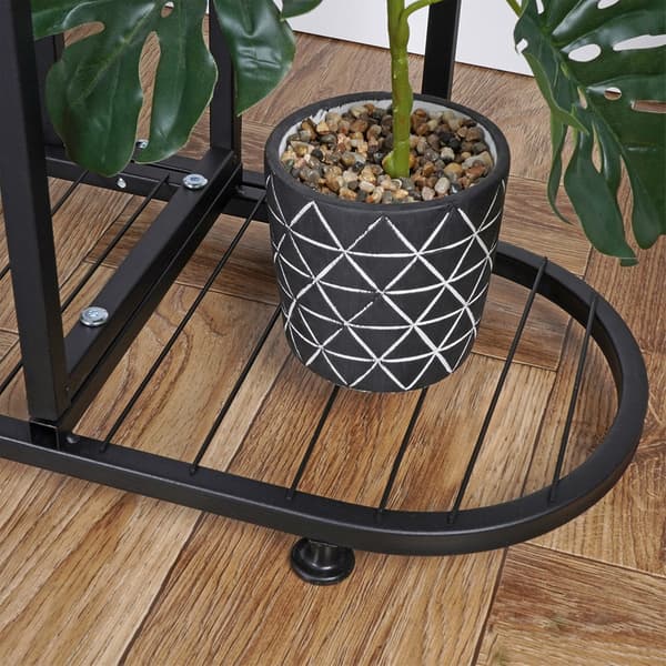 Metal blomsterstand sort 5-niveau 84,5 cm