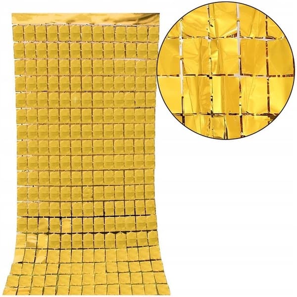 GULD Panelgardin Bakgrund GLANS Vägg 2x1m