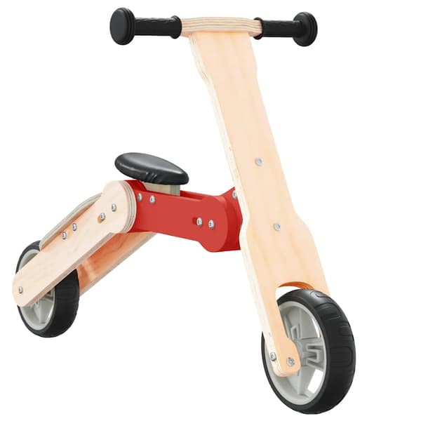 vidaXL 2-i-1 Barnsparkcykel Röd