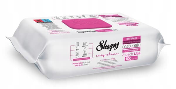 Sleepy - Easy Clean våtservetter rosa lilja 100 st.