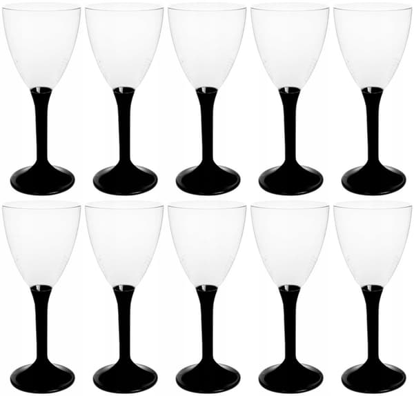 Plastglas för vin, desserter och champagne 140ml 10 st