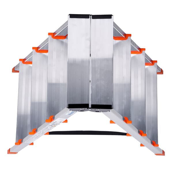 KRAUSE DOPPLO 2x4 dubbelsidig stege, 4 steg, silver