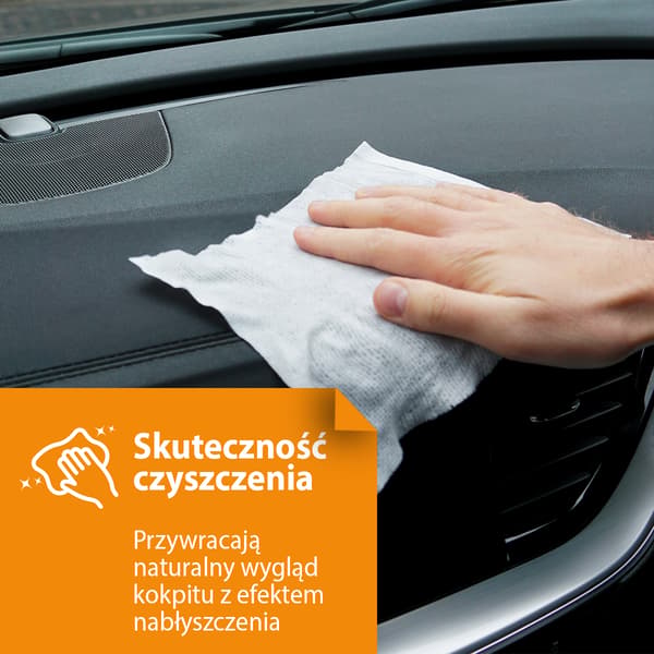 MOJE AUTO - Glansende instrumentbrætklud vanilje - 24 stk.