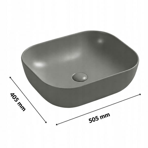 BELLA BORDVASKE 50,5X40,5 CM OVAL GRÅ MAT