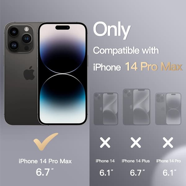 COVER TIL APPLE IPHONE 14 PRO MAX SORT MAT BAGSIDER