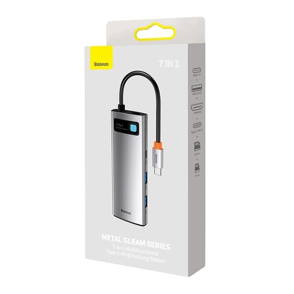 Baseus Hub USB-C 7in1 -sovitin 2x USB 3.0 + HDMI + USB-C PD -liitäntään
