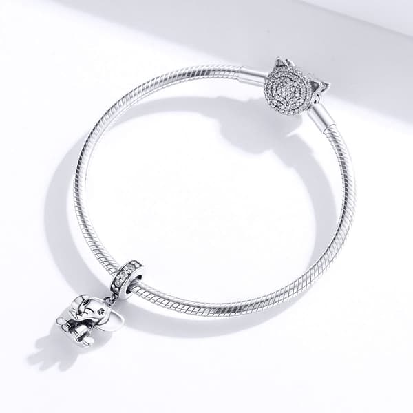 Lyckoelefant berlockhänge pärlor silver 925