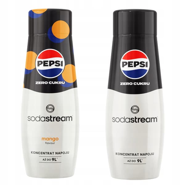 Sæt med 2 koncentrater og sirupper. Sodastream Pepsi MAX Mango + Pepsi Max Zero