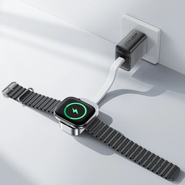 Acefast E21 5W Trådløs Oplader til Apple Watch - Sølv