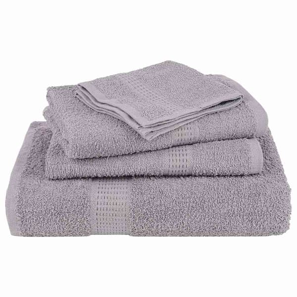 vidaXL Handdukar 4 st grå 50x100 cm 360 gsm 100% bomull