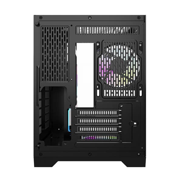Darflash FT350 datorchassi + 5 aRGB-fläktar (svart)