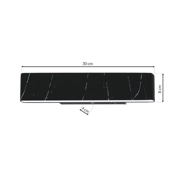 PIERCE LED VÆGLAMPE SORT MILAGRO ML6471