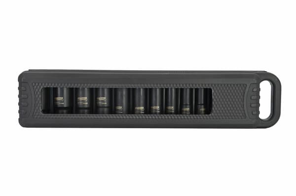 AWTOOLS 1/2" PITKÄ ISKUHYLSYSARJA 13-osainen 10-32mm MUSTA SIIMAPYÖRYSTYS