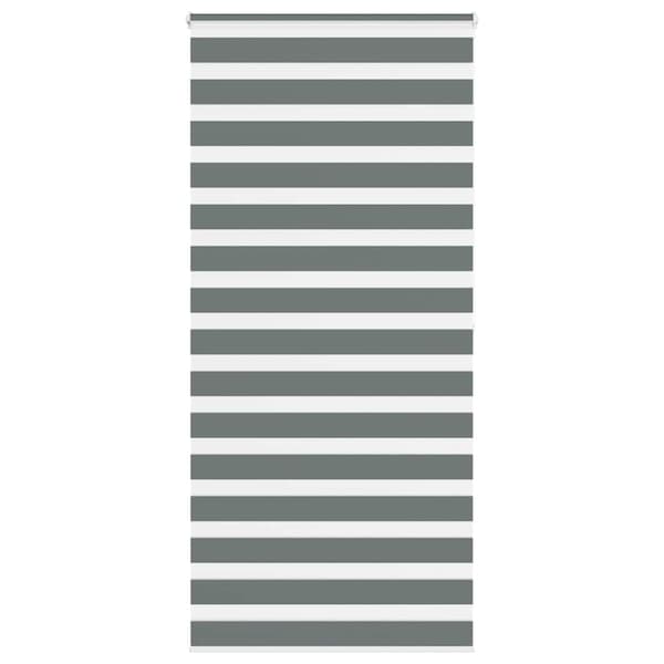 vidaXL Zebra rullegardin, mørkegrå, stofbredde 100,9 cm, polyester