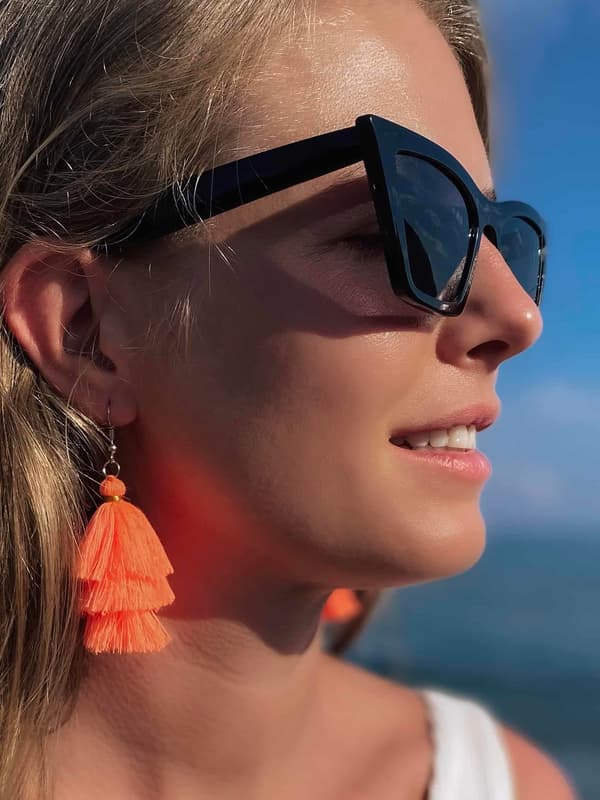 Tassel Boho SISI Orange Øreringe