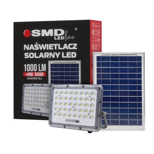 LED SOLAR STRÅLKASTARE 40W 6000K 1000LM + PANEL - E+29-0106SLL
