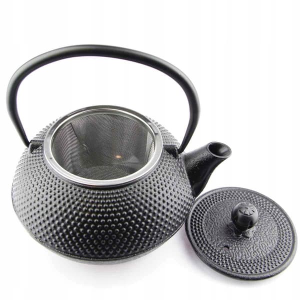 Støbejernskedel 0,8L teinfuser + 2 kopper støbejernsbase