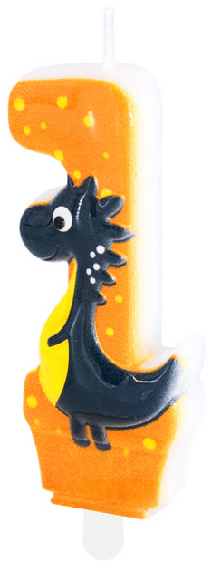Tårtljus nummer 1 dinosaurie