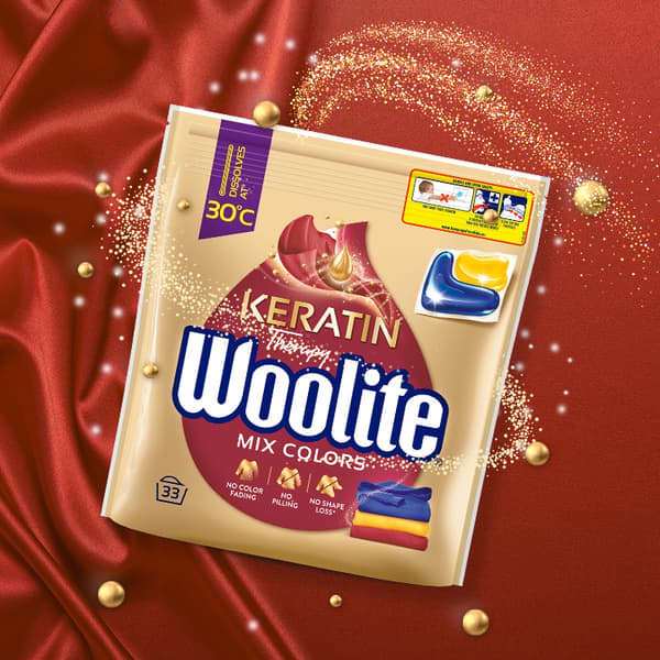 Woolite Gel kapsler til vask med kridt 33 stk.