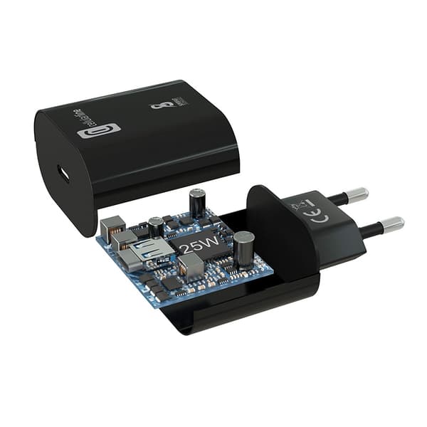 Cellularline - USB-C Super Hurtig Oplader 25W (Designet til Samsung) (Sort)