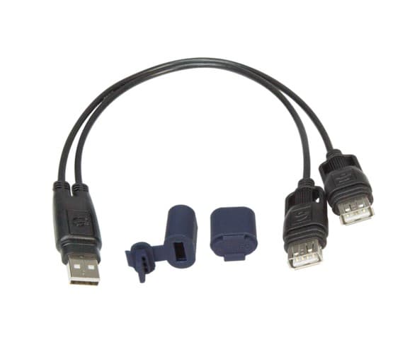 OPTIMAL USB-KABELSPLITTER MED VANDTÆT DÆK (EL) (LÆNGDE 30 CM)