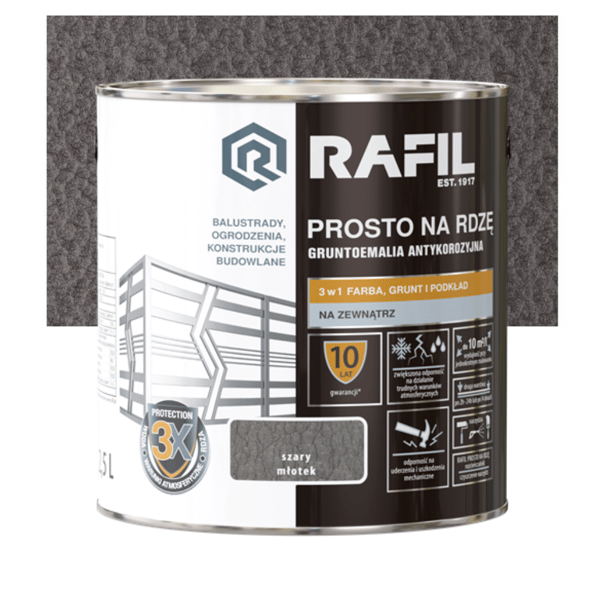 RAFIL ROSTFÄRG RAKT HAMMERGRÅ 2,5L