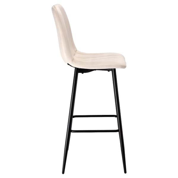 Toronto beige sammetsbarstol