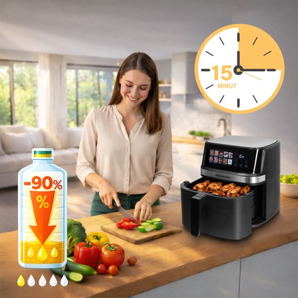 Bergmann YI friteuse utan olja 8 l 1700W