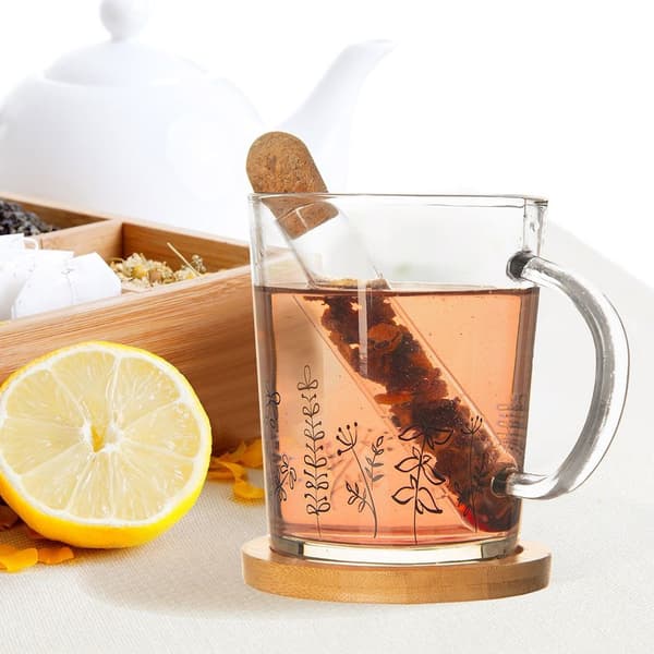 Glas mugg med infuser LOUKA 400 ml 3 st