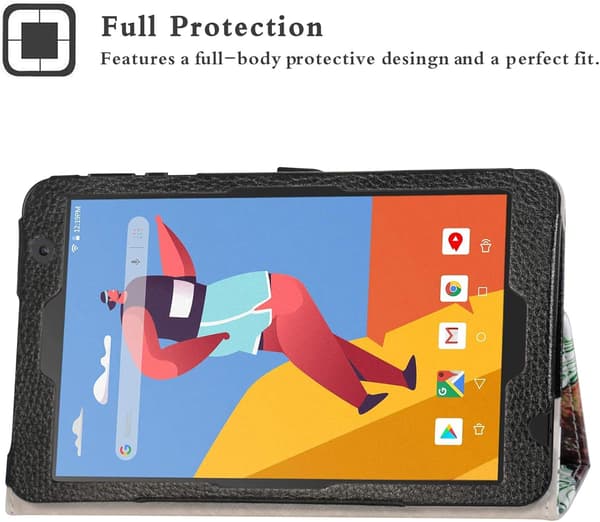 TABLET-ETUUR TIL MATRIXPAD S8/DRAGON TOUCH NOTEPAD Y80 8 TOMMER FARVERIGT TRÆ