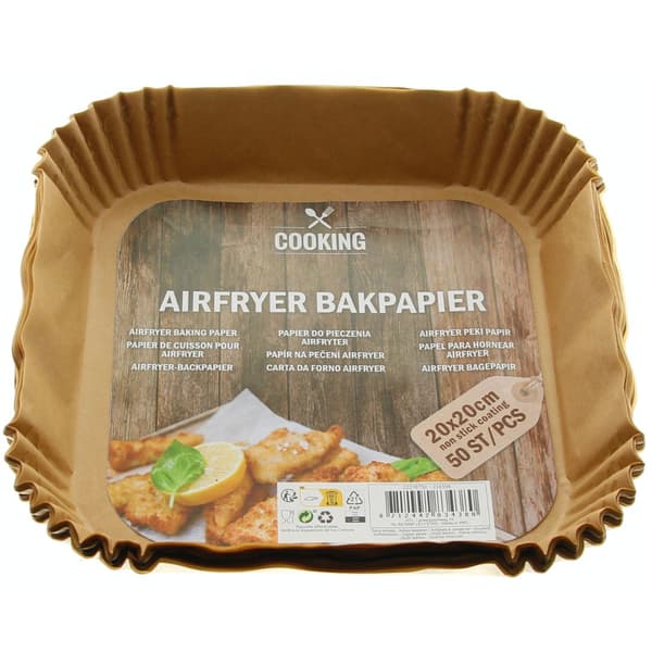 BAGEFORM TIL FEDTFRI FRITUREGRYDER 50X PAPIR + SILIKONE