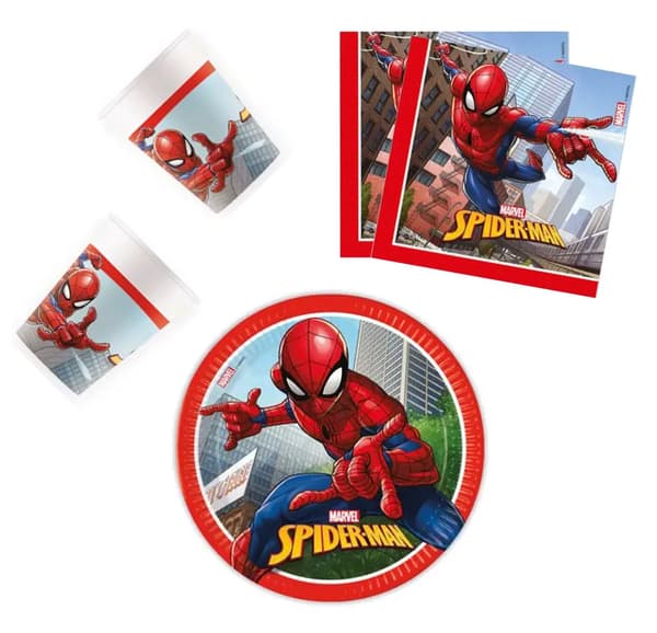 SPIDERMAN FØDSELSDAGSFEST Sæt Børnepapirservice