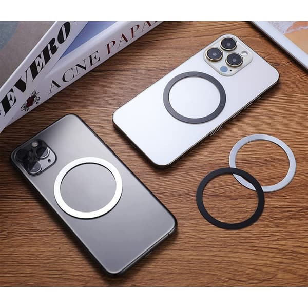 TECH-PROTECT MAGMAT MAGSAFE UNIVERSAL MAGNETRING 2-PACK SVART & SILVER