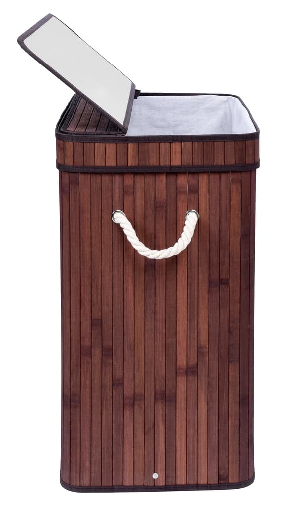 SOREN 80L tvättkorg i wenge bambu med lock